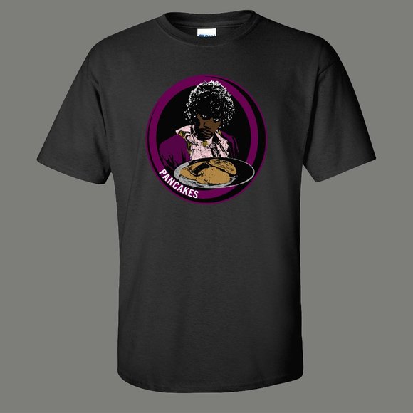 Pancakes MF Serving Em Up Comedy Style Quality Shirt - Picture 4 of 6